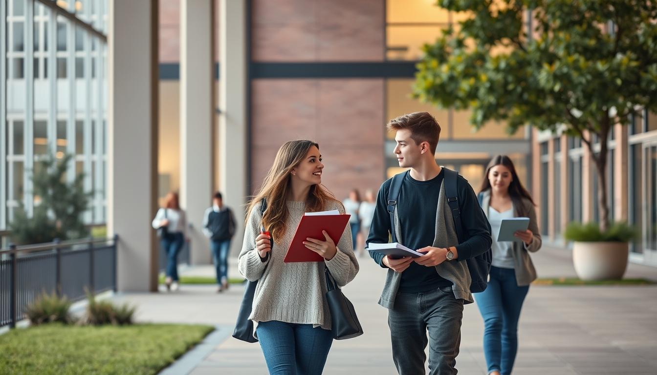Student using learning strategies while studying